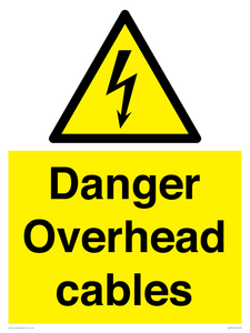 danger overhead cables